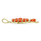Cruz Colgante de Plata Bañada en Oro con Turquesa de Mohave y Topacio Blanco