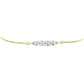 Pulsera de Plata Bañada en Oro con Diamante blanco