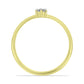 Anillo de Plata Bañada en Oro con Diamante blanco