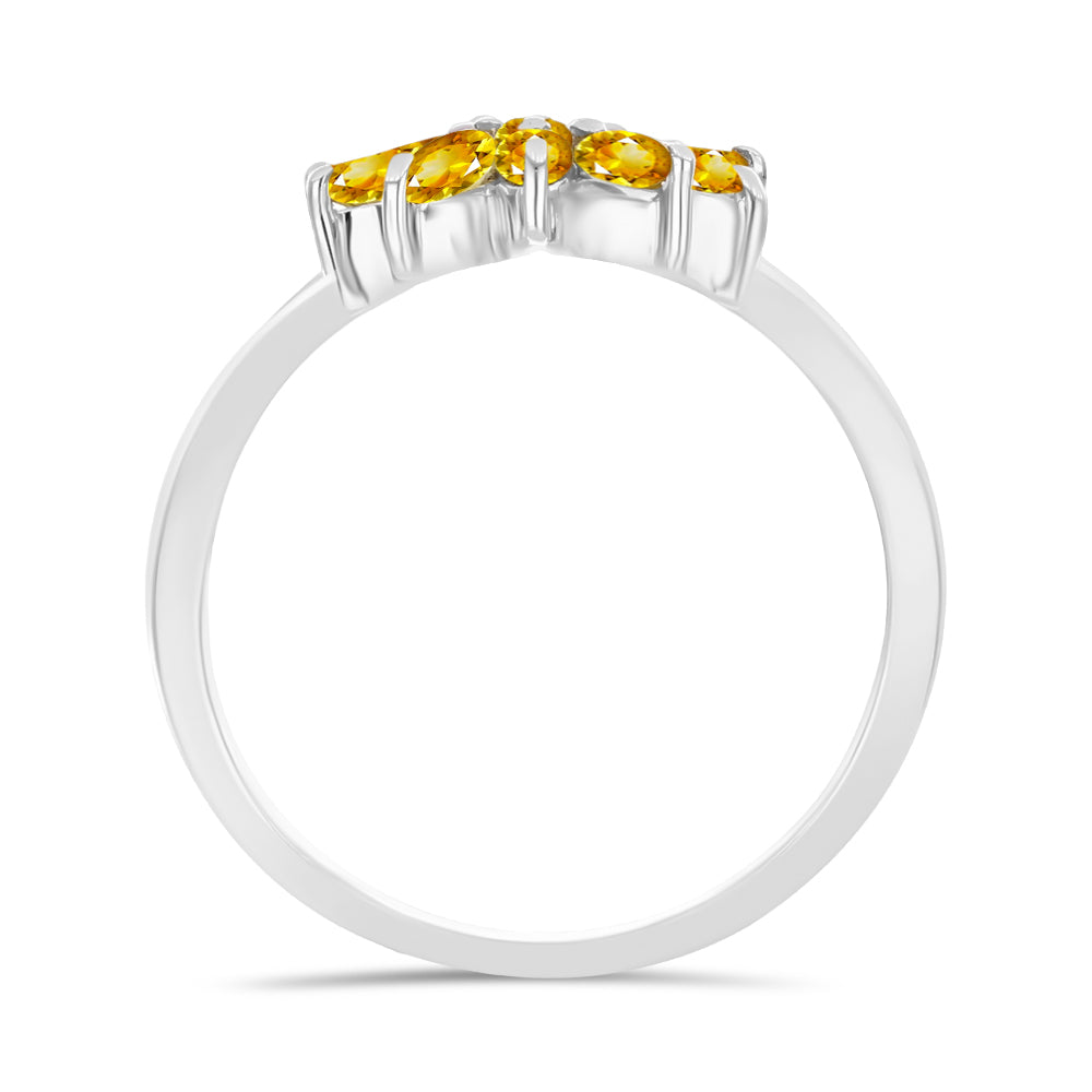 Anillo de Plata con Citrino de Río del Oro 2 