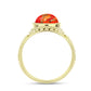 Anillo de Plata Bañada en Oro con Turquesa de Mohave