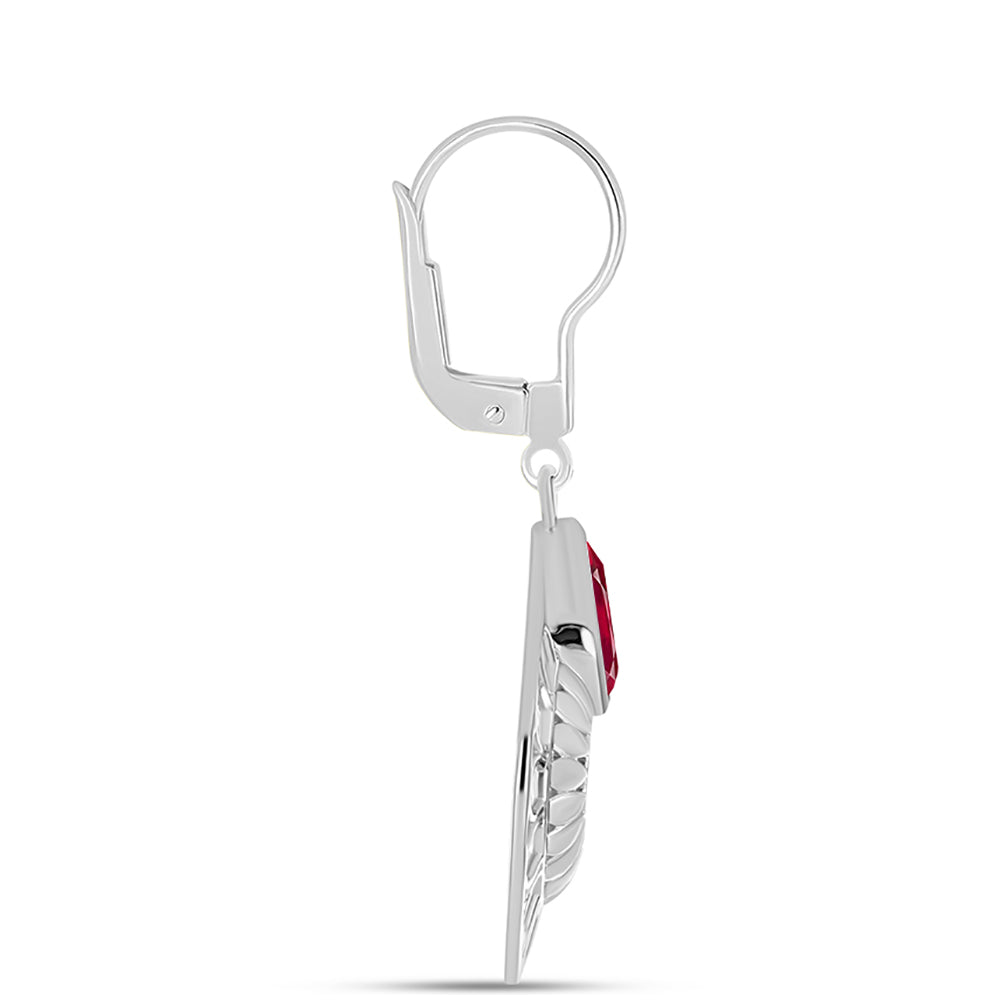 Pendientes de Plata con Rubí de Madagascar 2 