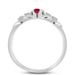 Anillo de Plata con Rubí de Madagascar y Topacio Blanco