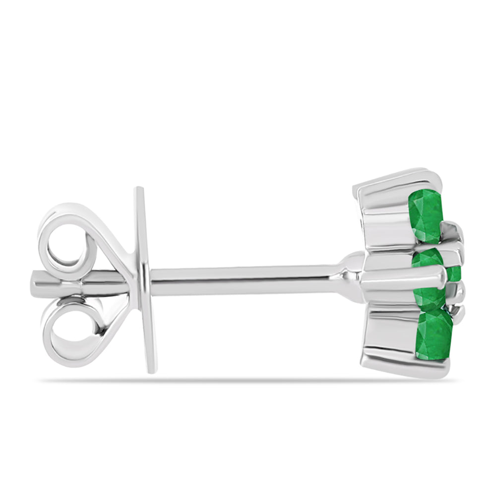 Pendientes de Plata con Esmeralda de Zambia 2 