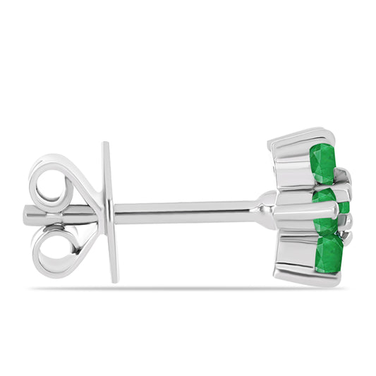 Pendientes de Plata con Esmeralda de Zambia