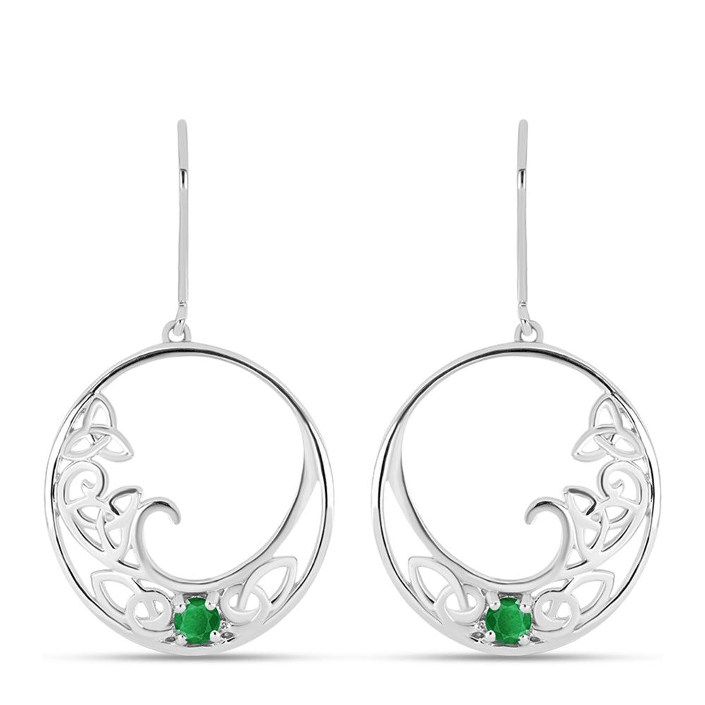 Pendientes de Plata con Esmeralda de Zambia 1 