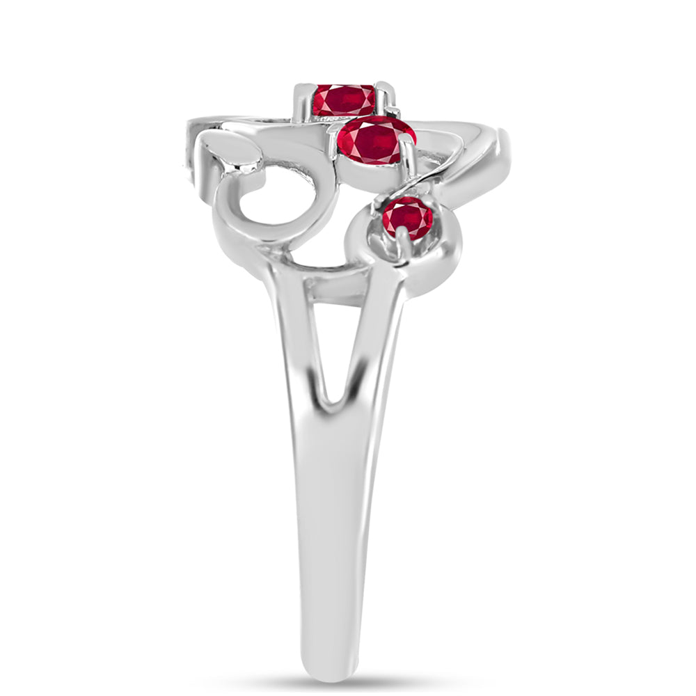 Anillo de Plata con Rubí de Madagascar