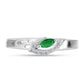 Anillo de Plata con Esmeralda de Zambia y Topacio Blanco