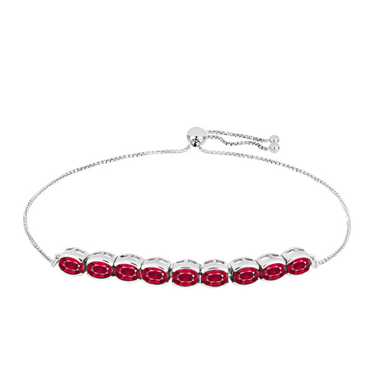 Pulsera de Plata con Rubí de Madagascar