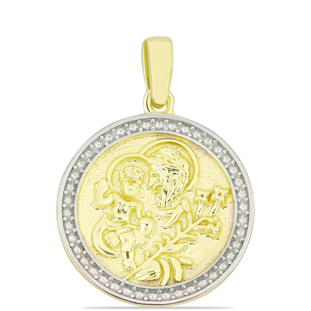 Colgante de Plata Bañada en Oro 1 