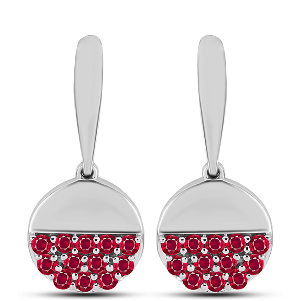Pendientes de Plata con Rubí de Madagascar