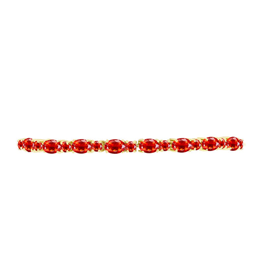 Pulsera de Plata Bañada en Oro con Ópalo de Fuego de Lega Dembi