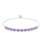 Pulsera de Plata con Amatista Rosa de Francia