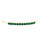 Pulsera de Plata Bañada en Oro con Ágata Verde