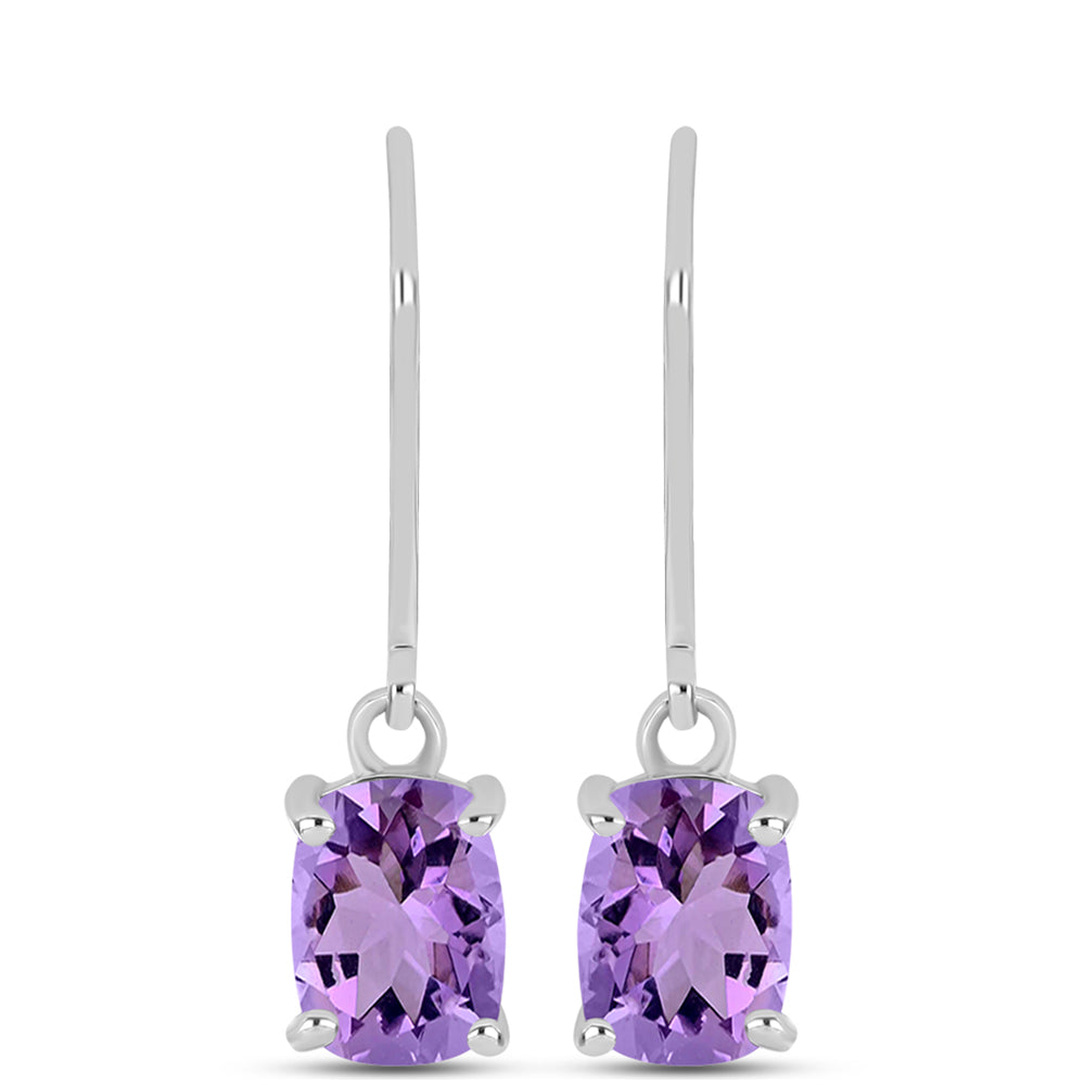 Pendientes de Plata con Amatista Rosa de Francia 1 