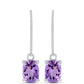 Pendientes de Plata con Amatista Rosa de Francia