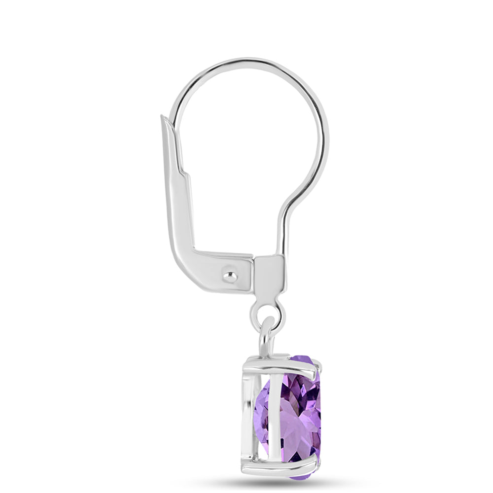 Pendientes de Plata con Amatista Rosa de Francia 2 