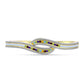 Brazalete de Plata Bañada en Oro con Amatista de Marruecos y Citrino de los Montes Urales