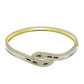 Brazalete de Plata Bañada en Oro con Amatista de Marruecos y Citrino de los Montes Urales