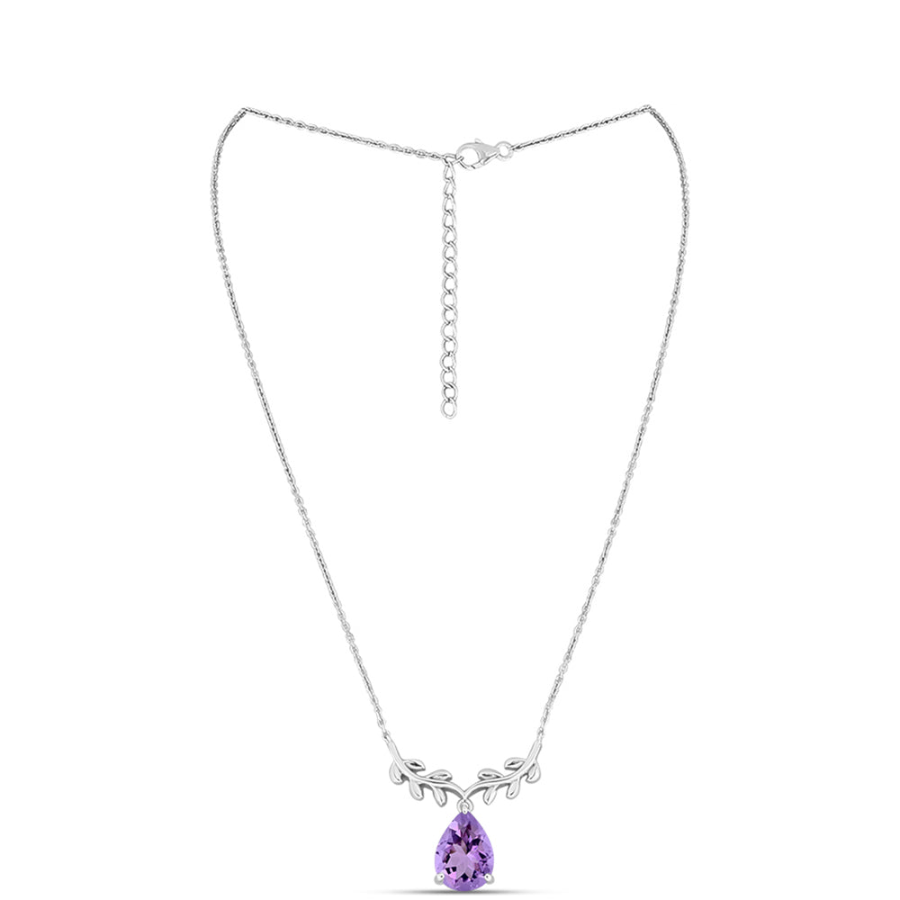 Collar de Plata con Amatista Rosa de Francia