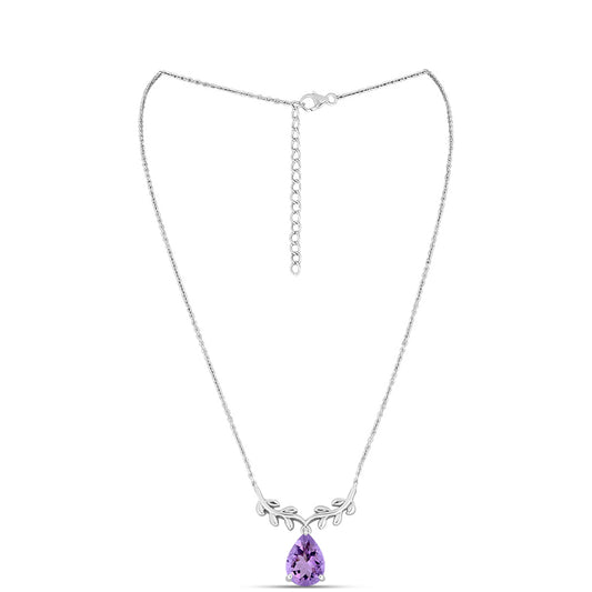 Collar de Plata con Amatista Rosa de Francia