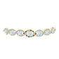 Pulsera de Plata Bañada en Oro con Piedra Lunar Arco Iris y Citrino de los Montes Urales