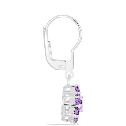 Pendientes de Plata con Amatista Rosa de Francia
