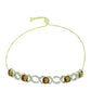 Pulsera de Plata Bañada en Oro con Cuarzo Coñac y Topacio Blanco