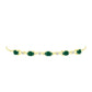 Pulsera de Plata Bañada en Oro con Ágata Verde y Topacio Blanco
