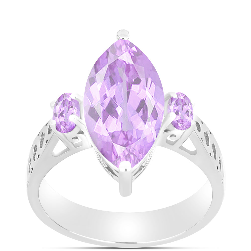 Anillo de Plata con Amatista Rosa de Francia