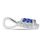 Colgante de Plata con Tanzanita AAA y Diamante blanco