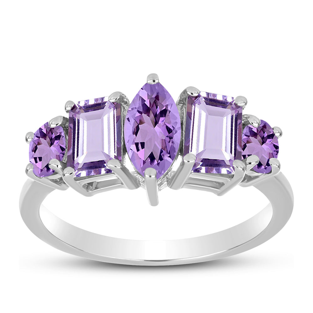 Anillo de Plata con Amatista Rosa de Francia