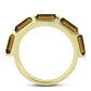 Anillo de Plata Bañada en Oro con Cuarzo Coñac