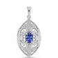Colgante de Plata con Tanzanita AAA y Diamante blanco
