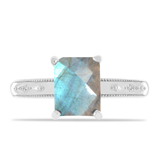 Anillo de Plata con Labradorita