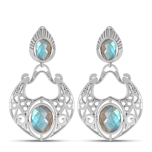 Pendientes de Plata con Labradorita