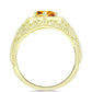 Anillo de Plata Bañada en Oro con Citrino de Río del Oro