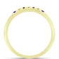 Anillo de Plata Bañada en Oro con Amatista de Marruecos y Citrino de los Montes Urales