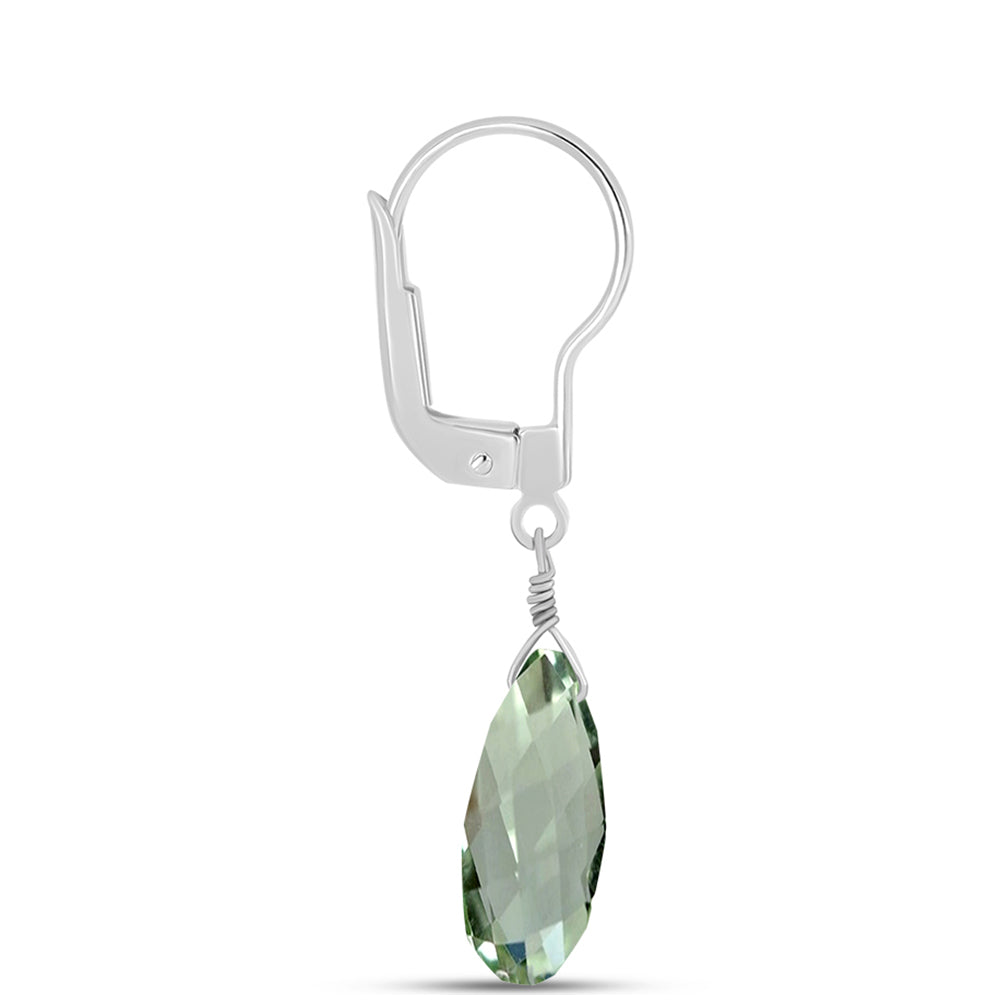 Pendientes de Plata con Amatista Verde 2 