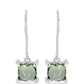 Pendientes de Plata con Amatista Verde