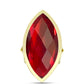 Anillo de Plata Bañada en Oro con Ágata Roja