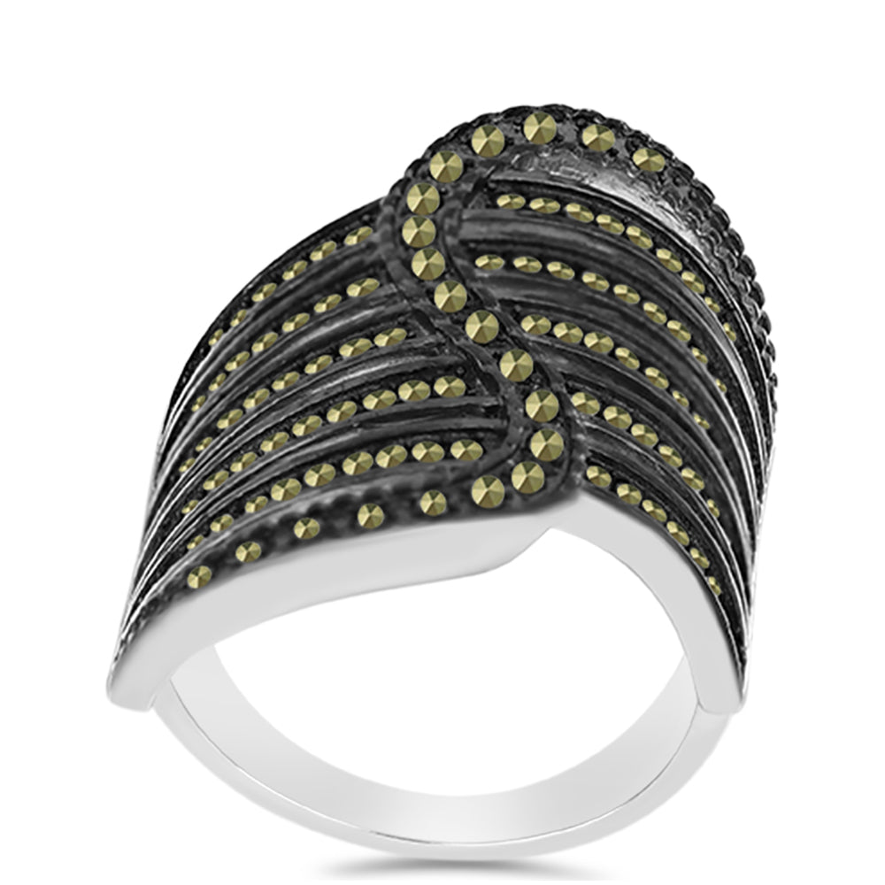 Anillo de Plata con Marcasita de Austria