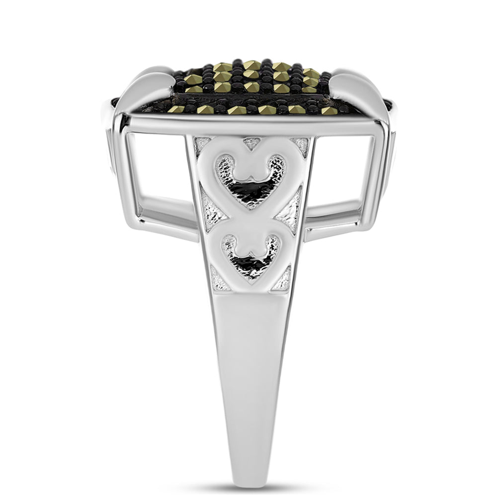 Anillo de Plata con Marcasita de Austria 4 