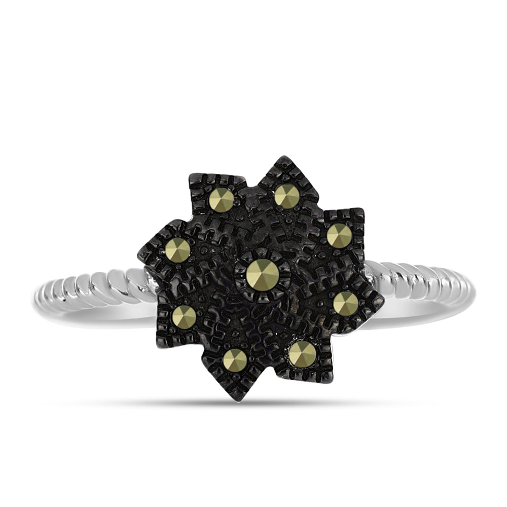 Anillo de Plata con Marcasita de Austria