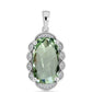 Colgante de Plata con Amatista Verde y Topacio Blanco