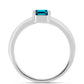Anillo de Plata con Topacio Azul Londres