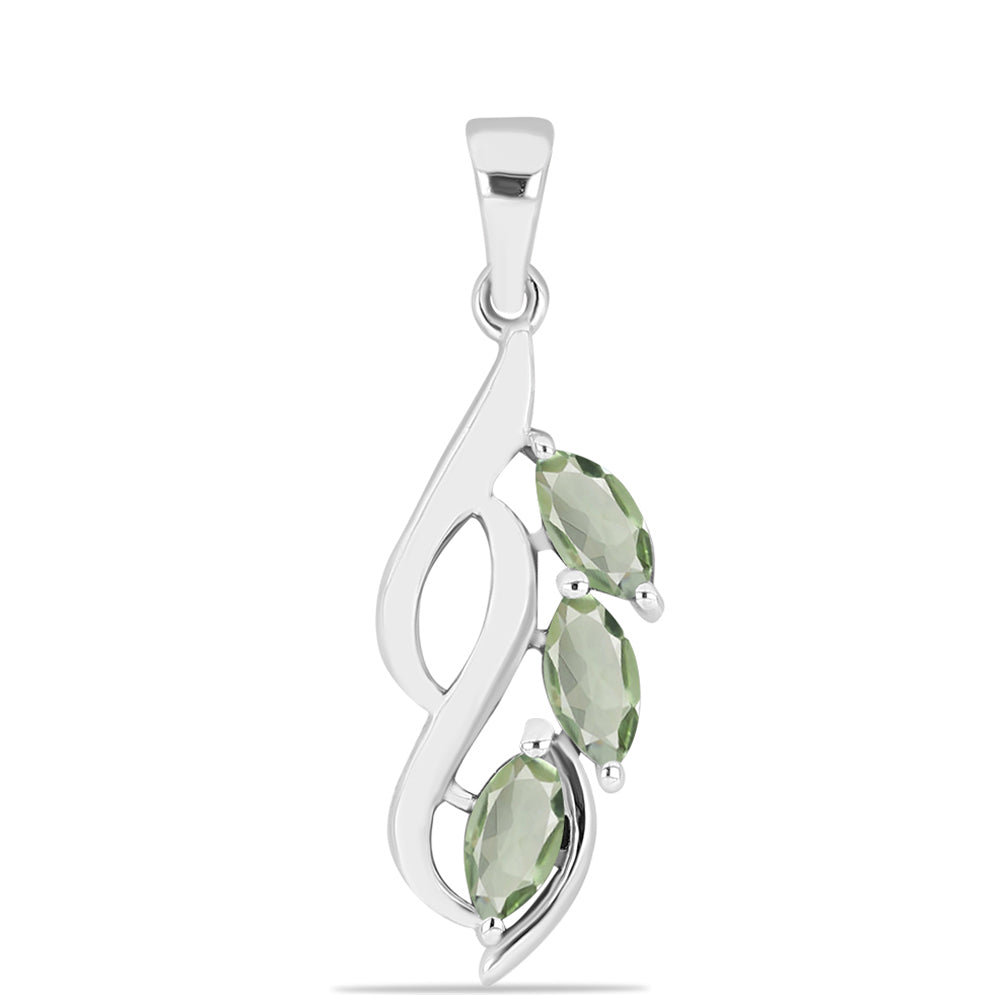 Colgante de Plata con Amatista Verde