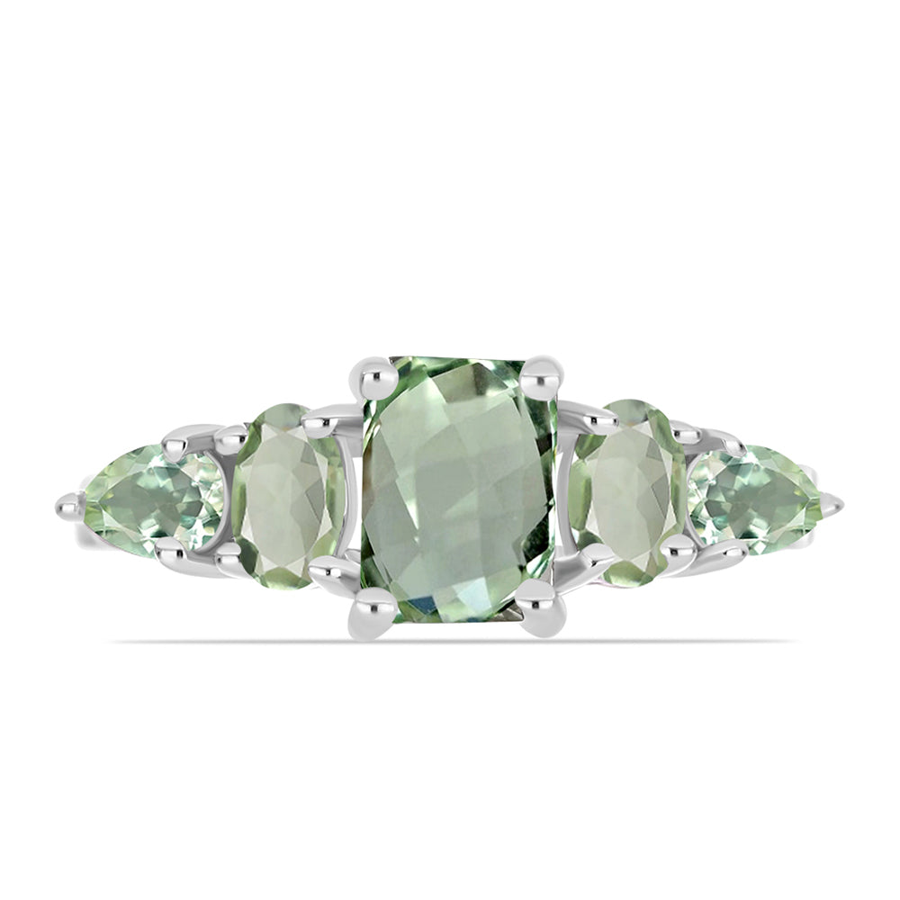 Anillo de Plata con Amatista Verde 1 