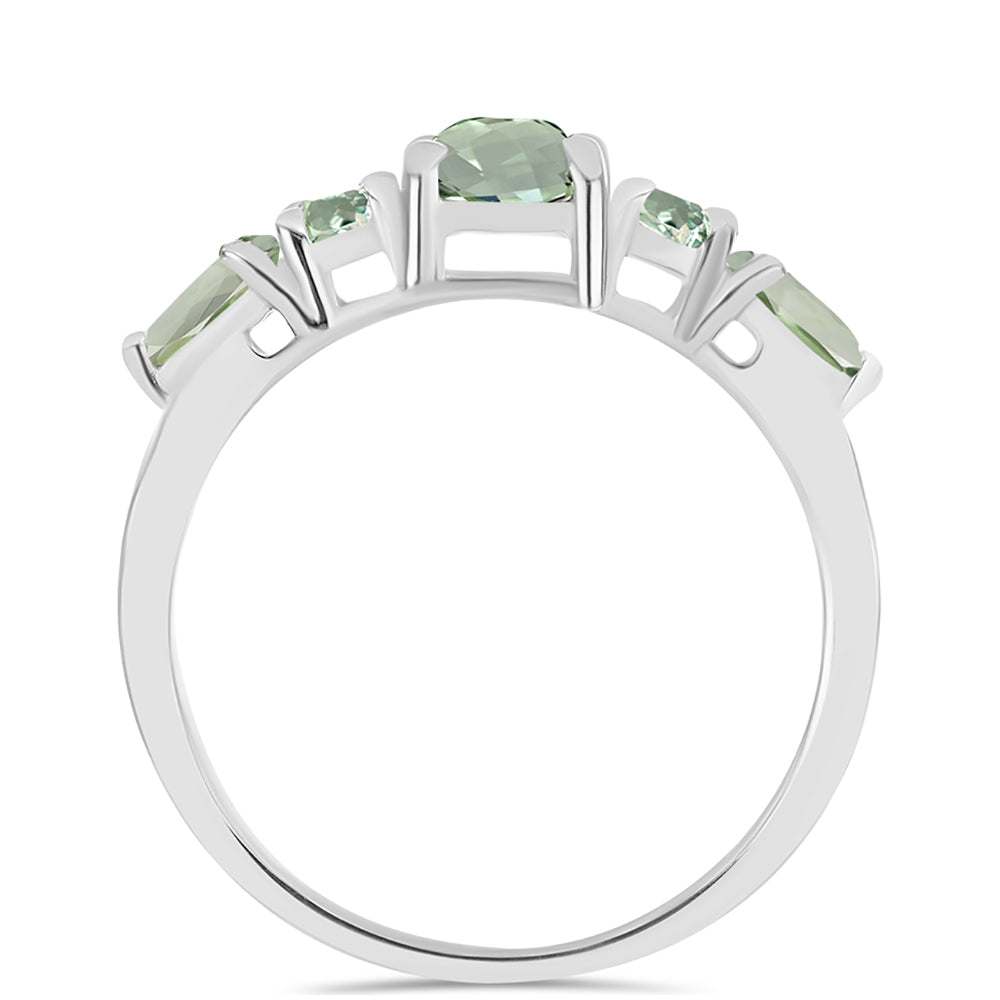 Anillo de Plata con Amatista Verde 2 