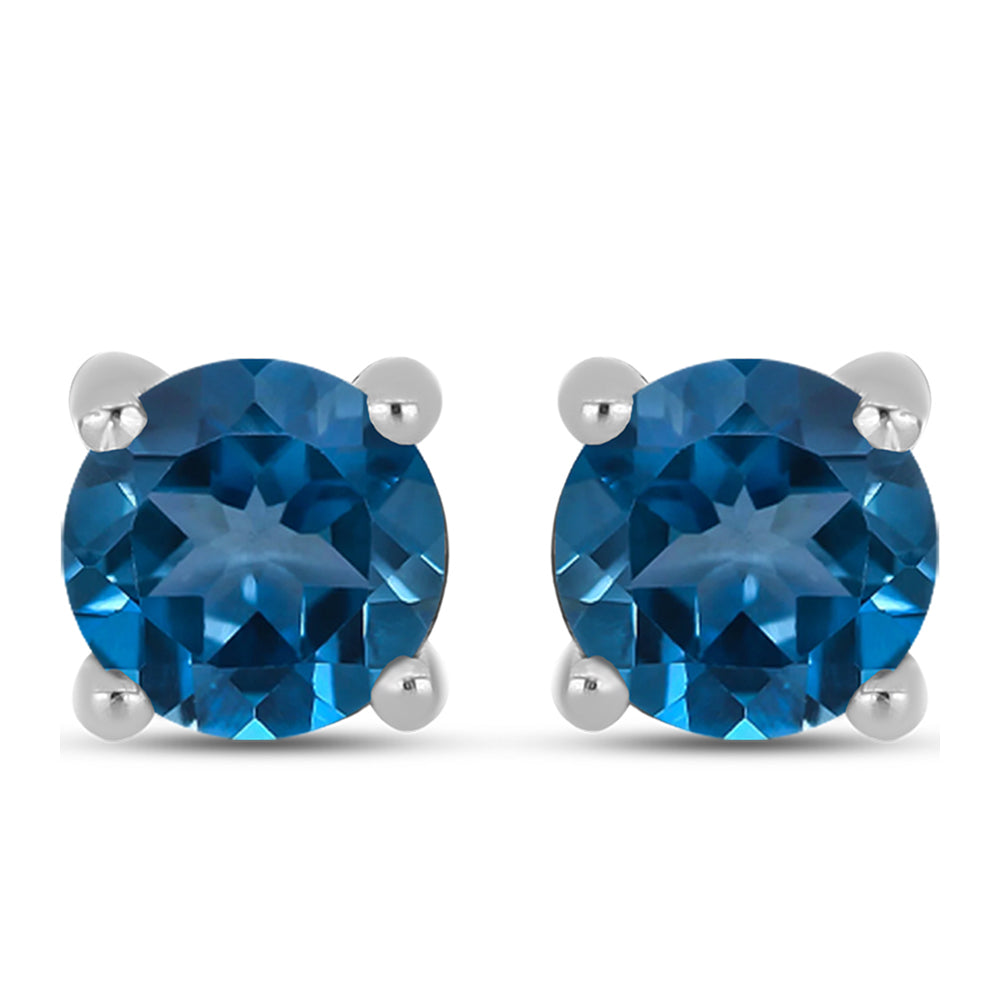 Pendientes de Plata con Topacio Azul Londres